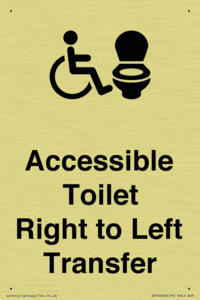 Accessible Toilet with Right to Left Transfer